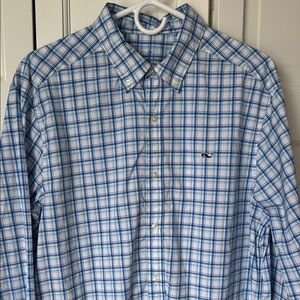 Vineyard Vines Men's Blue Plaid Shirt